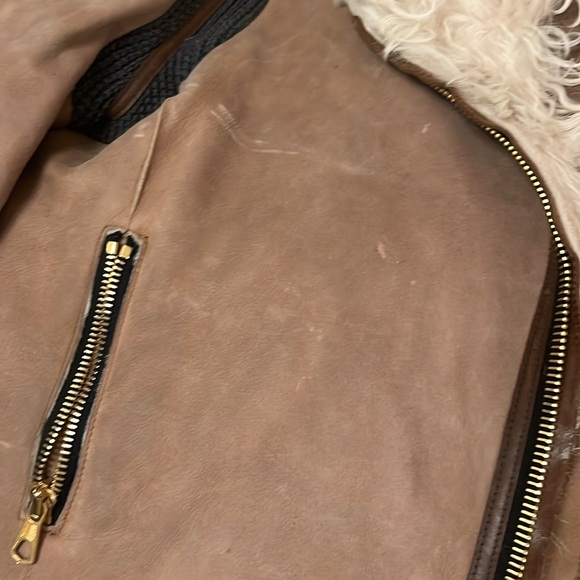 Rag & Bone shearling fur aviator jacket small - Picture 12 of 16